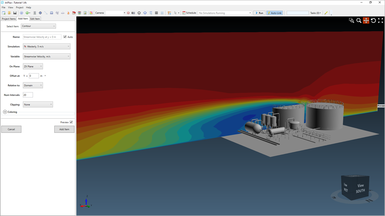 in:Flux CFD Ventilation Simulation Adding A Contour